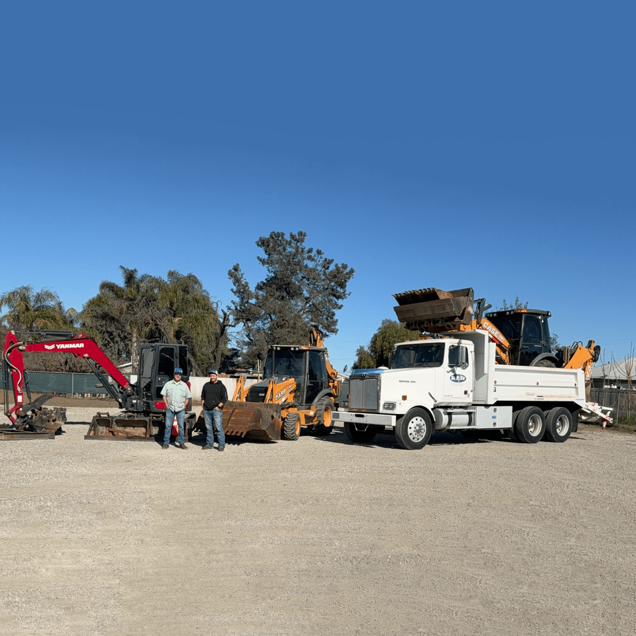 Brayden and Wayne Sudweeks, co-founders of Sudweeks Excavating, on a job site